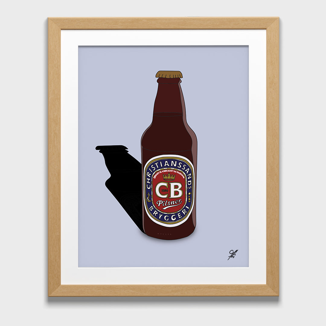 tegning - CB - den brune flaska - poster