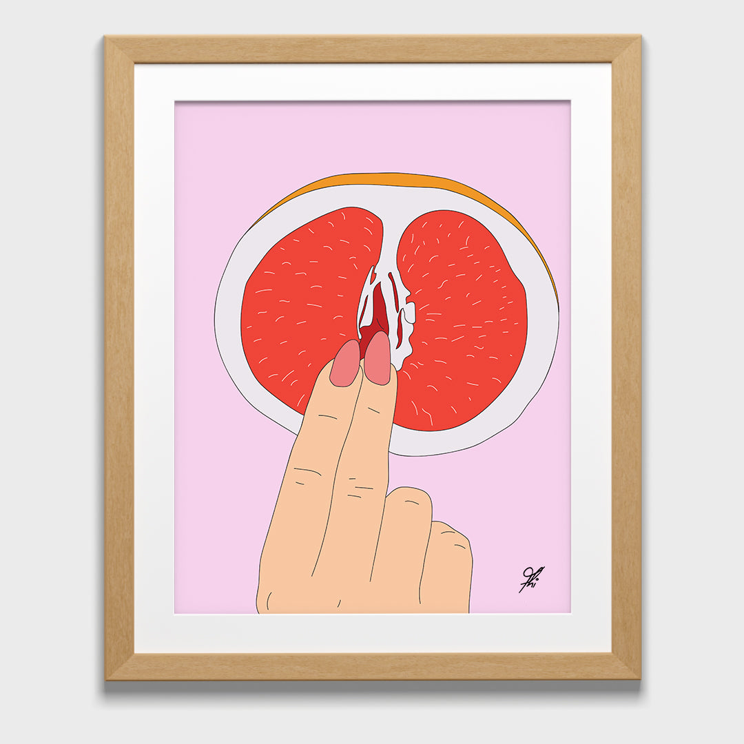 tegning - grapefruit - poster