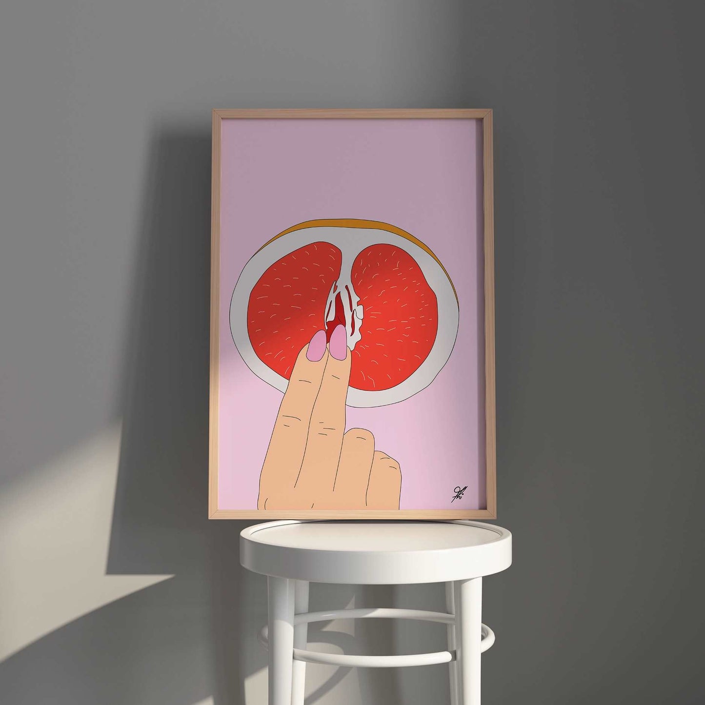 tegning - grapefruit - poster